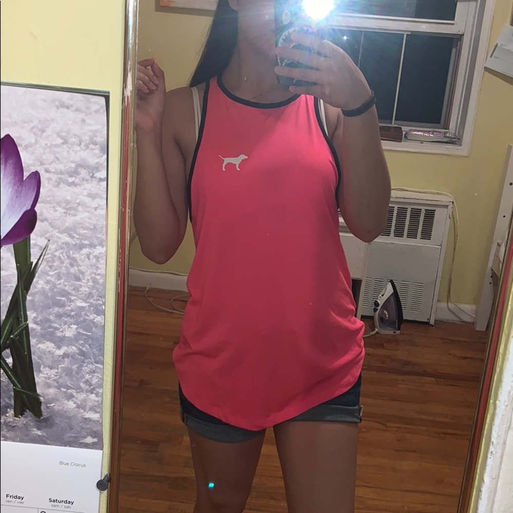 VS Pink Racerback Tank💓 - Picture 2 of 3